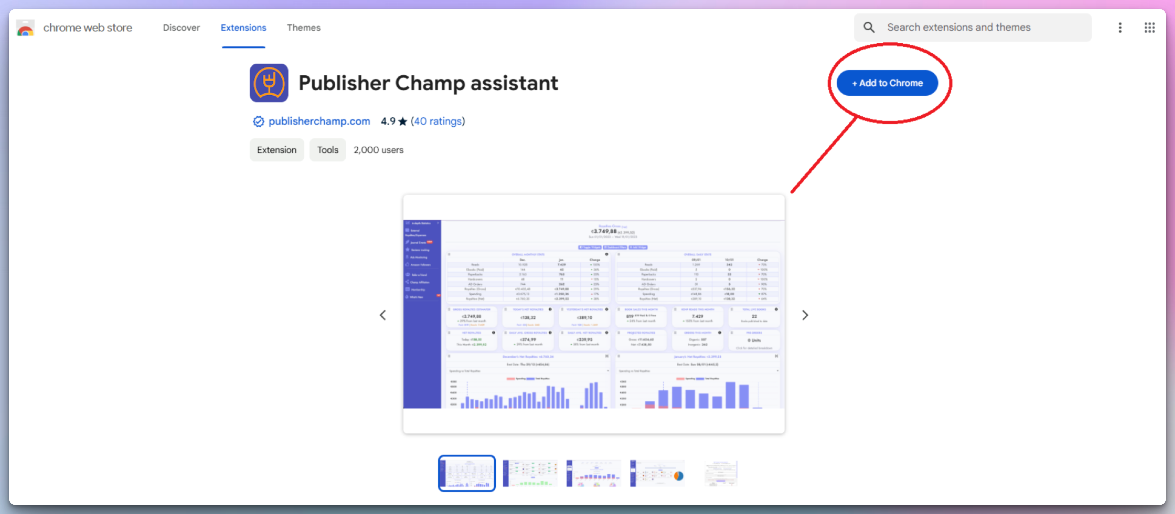 Publisher Champ extension installation