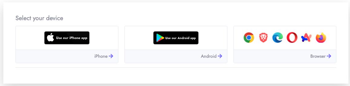 Locate the browser setup
