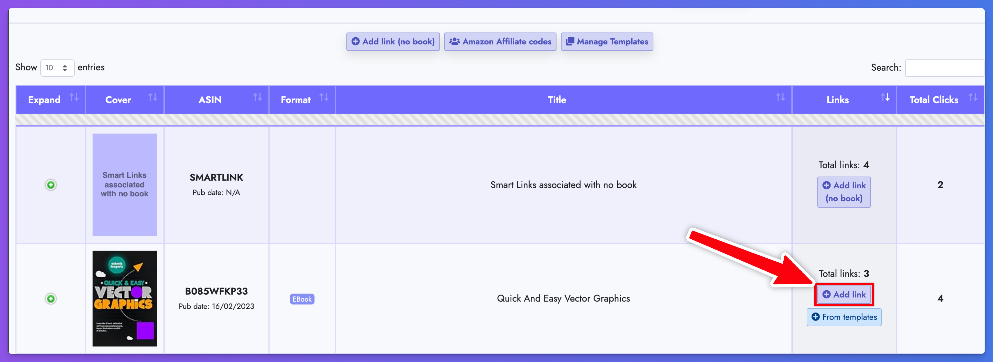 Create a Smart Link button
