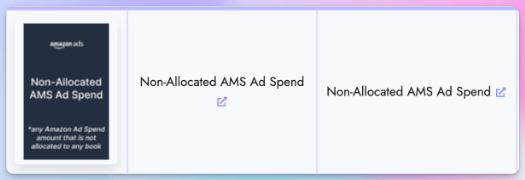 Non-Allocated AMS Ad Spend example