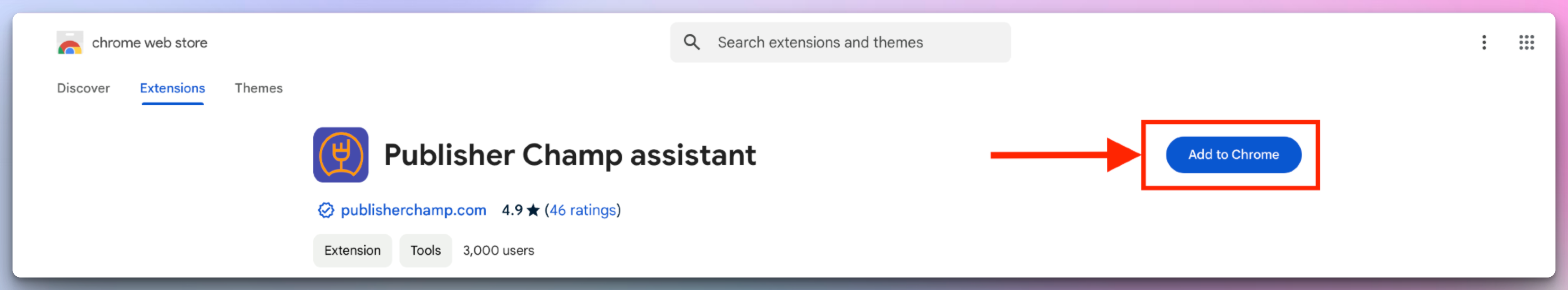 Add extension to Chrome