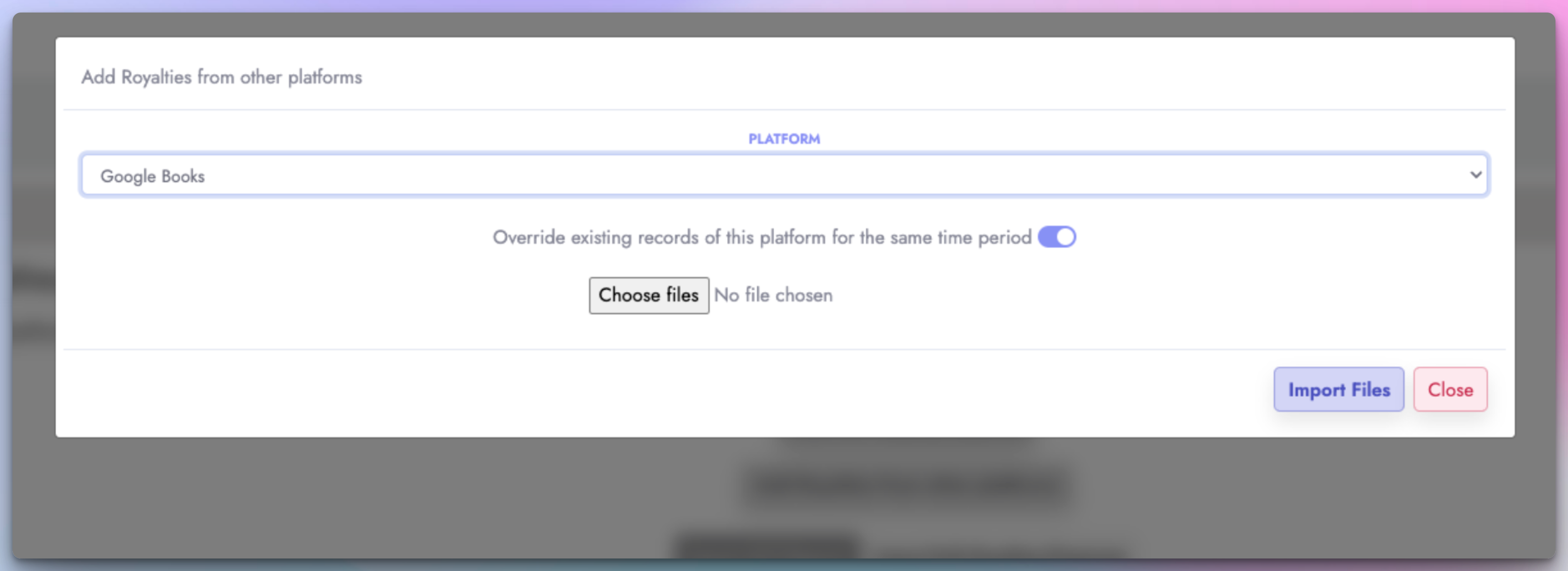 Upload Google Books data file