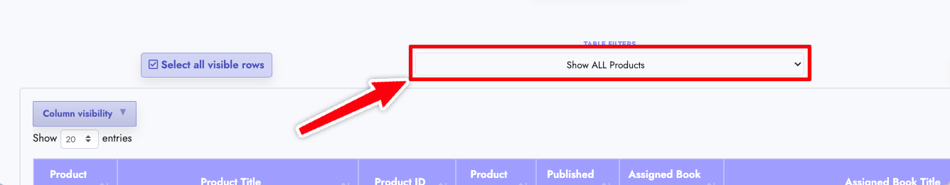 Filter unassigned WooCommerce products
