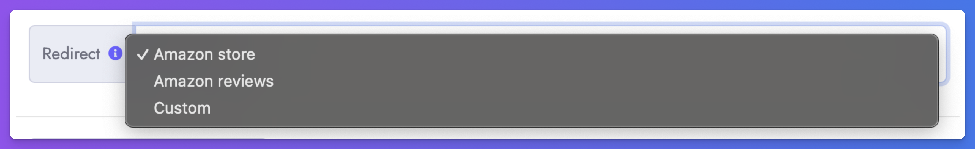 Smart Link redirect options