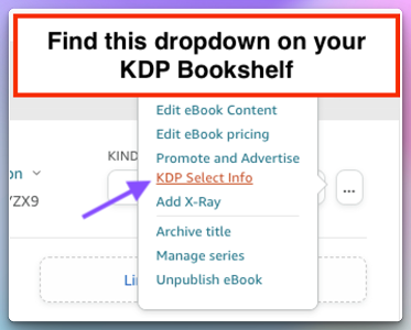 KENPC information from KDP Bookshelf