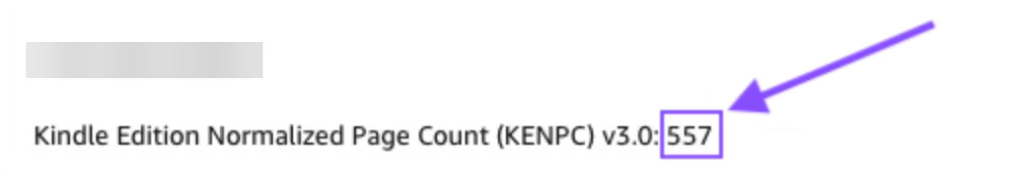 KENPC settings for a Kindle Unlimited book