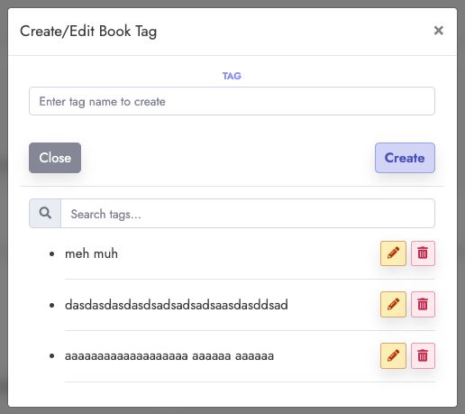 Create, rename, or delete reusable book tags